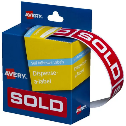 Avery Pre Printed Dispenser Label Sold 250 Pack