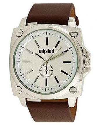 Unlisted by Kenneth Cole Men's 43mm 10032003 Watch - Brown/White