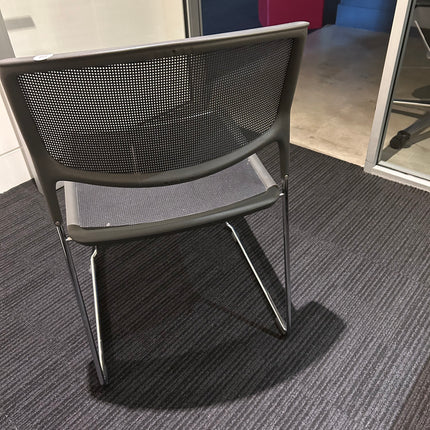 Mesh Sled Chair - Black