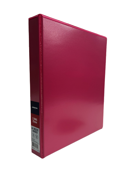 J.Burrows Recycled Insert Binder A4 4 D-Ring 50mm Red