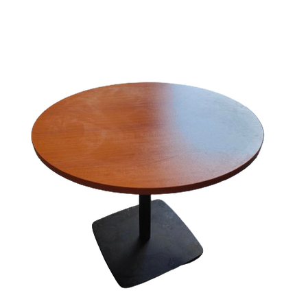 Round Meeting Table with Square Base - 90cm
