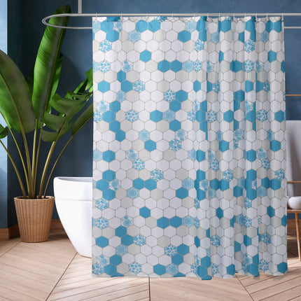 Sherwood Single Fabric Shower Curtain Mozaic 180x180cm