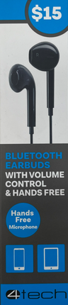 4Tech Bluetooth Earbuds With Volume Control & Hands Free