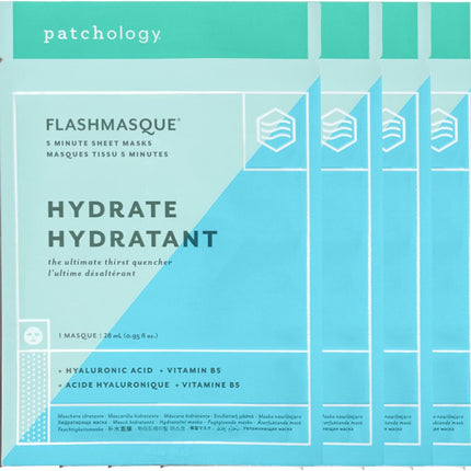 Patchology FlashMasque Hydrate Face Masks 4pk