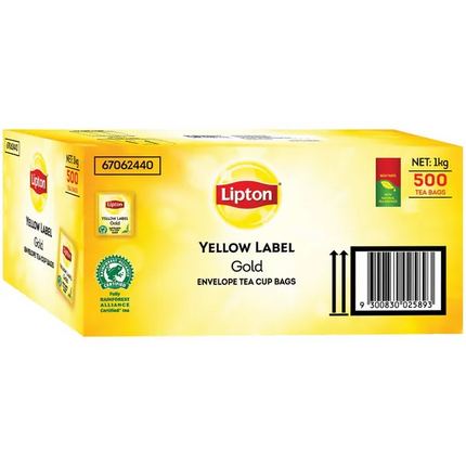 Lipton Yellow Label Envelope Tea Cup Bags 500 Pack