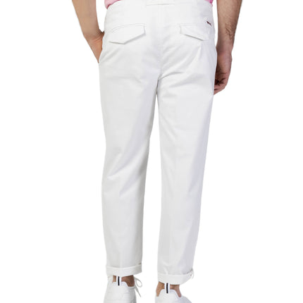 Borghese Men's White Trousers