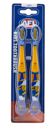 AFL Kids West Coast Mascot Toothbrush (Pack of 2)