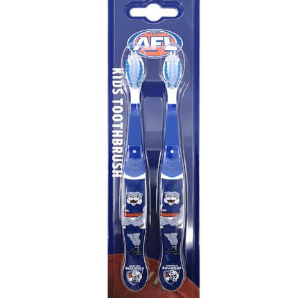 AFL Mascot Western Bulldogs Kids' Toothbrush 2pk - Soft