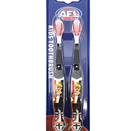 AFL Mascot St Kilda Kids' Toothbrush 2pk - Soft