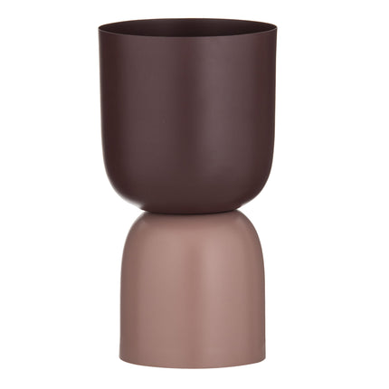 Amalfi Sedona Vessel/Pot Maroon/Pale Pink 12.5 x 12.5 x 23 cm