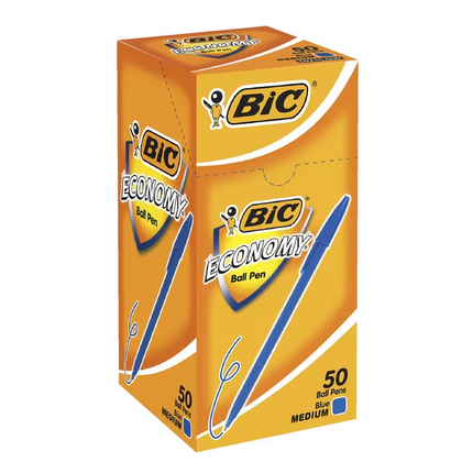 BIC Economy Medium Ballpoint Pens Blue 50 Pack