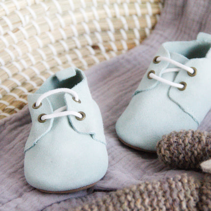 Baby Oxford Lace-Ups - Mist Suede