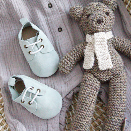 Baby Oxford Lace-Ups - Mist Suede