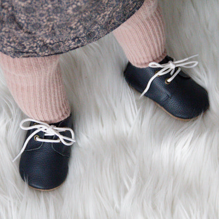 Baby Oxford Lace-Ups - Navy