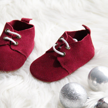Baby Oxford Lace-Ups - Ruby Suede