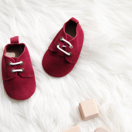 Baby Oxford Lace-Ups - Ruby Suede