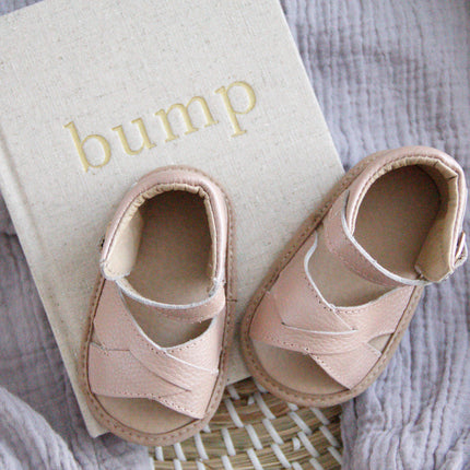 Baby Seaside Sandals - Blush Shimmer Pink Leather