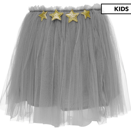 Billy Loves Audrey Girls' Star Tutu Skirt - Grey