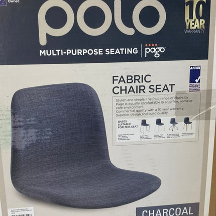 Polo Fabric Chair Seat - Charcoal