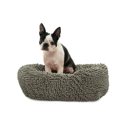 Charlie's Chenille Round Calming Dog Bed Grey Small