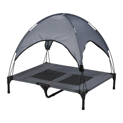 Charlie's Elevated Dog Bed With Tent Grey Large