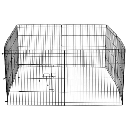 Charlie's Essential Pet Playpen Enclosure 8 Panel Black 61x61cm