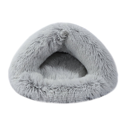 Charlie's Shaggy Fur Faux Igloo Cat Cave Bed Arctic White 60x50cm