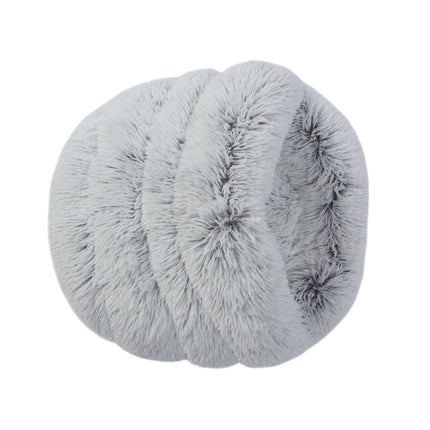 Charlie's Shaggy Fur Faux Igloo Cat Cave Bed Arctic White 60x50cm
