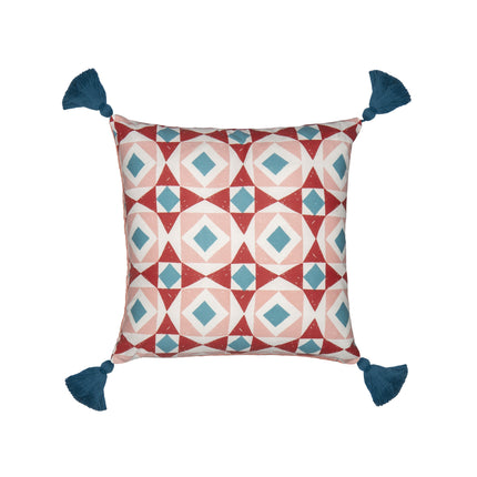 Emporium Tatara Cushion Red/Blue/Pink 45 x 10 x 45 cm