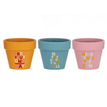 Emporium Good Times Pots Assorted Designs 12cm