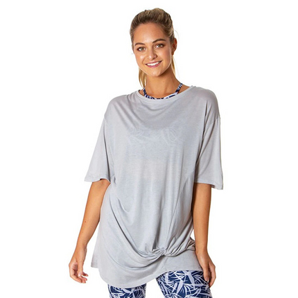 Energetiks Women's Hailey Knot Tee - Platinum