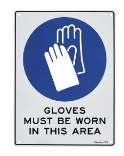 Gloves Must Be Worn Sign 300 x 225mm