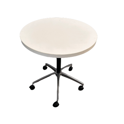 70cm Small Breakout Round Table - White