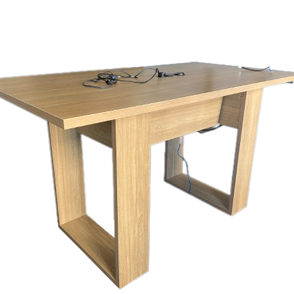 High table 180cm - Wood - with single power outlet