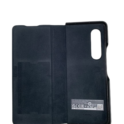 Samsung Leather Flip Cover for Galaxy Fold 3 - Black