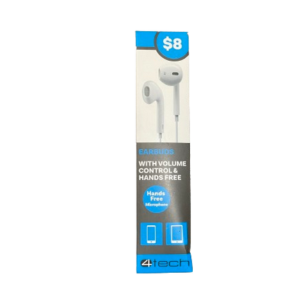 A4Tech Earbuds with Volume Control and Hands Free