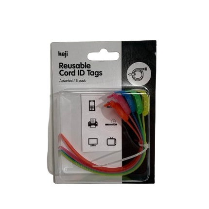 Keji Reusable Cord ID Tags - 5 Pack