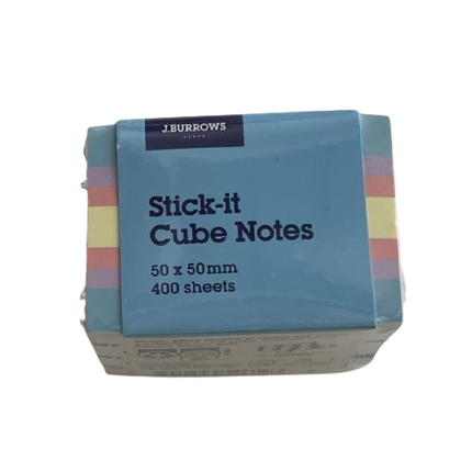 J.Burrows Stick-it Cube Notes