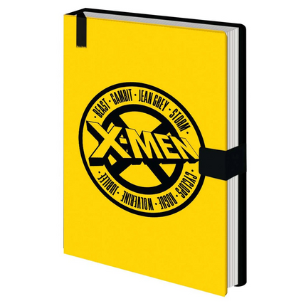 Marvel Comics X-Men Logo A5 Premium Notebook - Yellow/Black