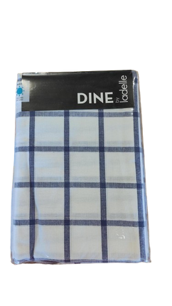 Ladelle 180cm Round Tablecloth - Origin Check Blue