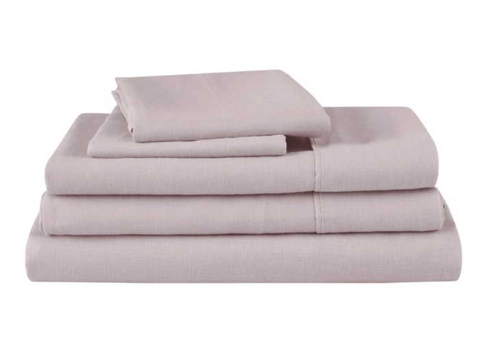 Natural Home 100% European Flax Linen Sheet Set Nude Super King Bed ...