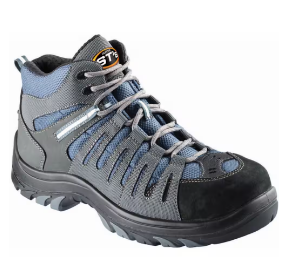 Oliver ST 44-535 Men's Anti-Static Lace-Up Safety Boot Nubuck Leather Blue/Grey