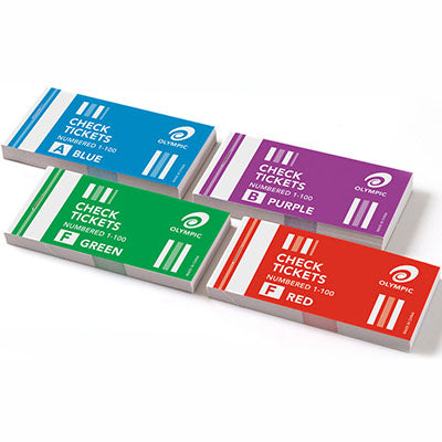 Olympic Check Ticket Books 4 Pack