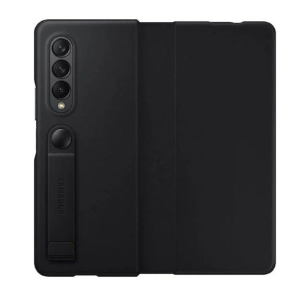 Samsung Leather Flip Cover for Galaxy Fold 3 - Black