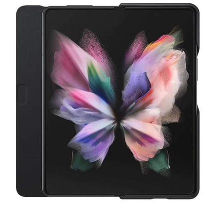 Samsung Leather Flip Cover for Galaxy Fold 3 - Black