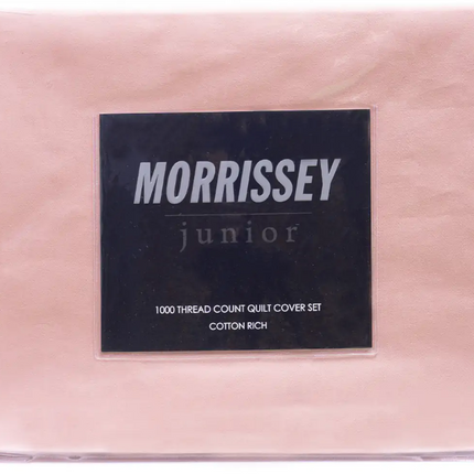 Morrissey Junior 1000TC Single Quilt Cover Set - Pink