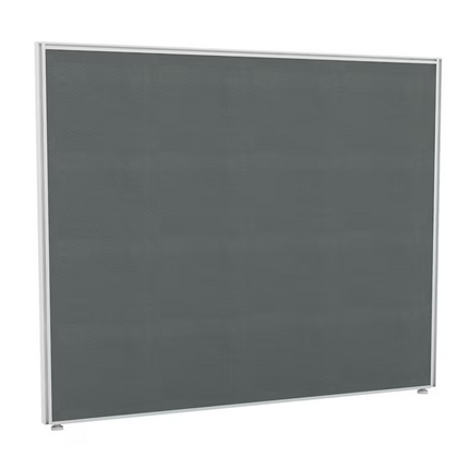 Stilford Screen 1500 W x 1400 H mm White Frame Grey Fabric