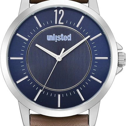 Unlisted by Kenneth Cole Men's 43mm UL50314002 Watch - Brown/Blue