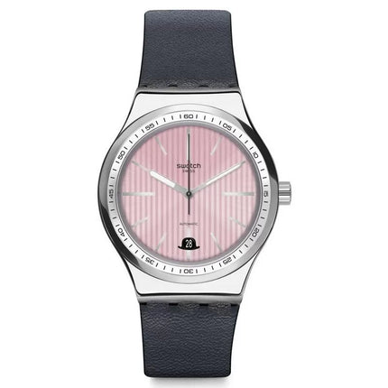 Swatch X Hackett Jermyn Ladies 42mm YIZ404 Watch - Charcoal/Pink