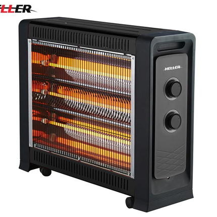 Heller 2400W Quartz Radiant Heater - Black HRH2400FG